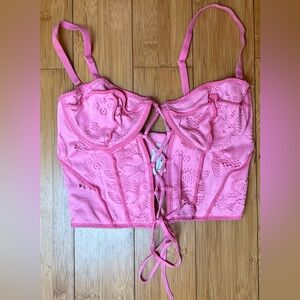 Urban Outfitters Pink Camisole Satin Top